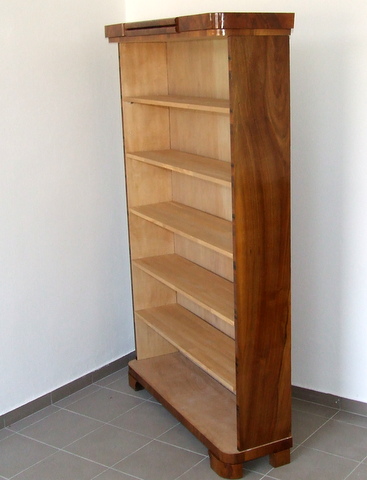 Open bookshelves.