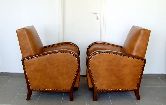 Art Deco armchairs.