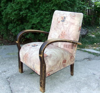 Single Art Deco Armchair.