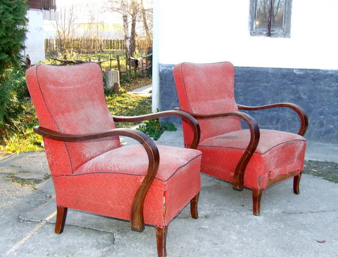 Art Deco armchairs.