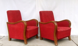 Pair of Art Deco armchairs.