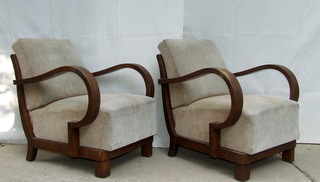 Pair of Art Deco armchairs.