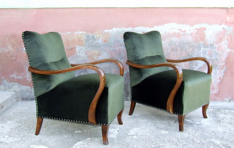 Pair of Art Deco Armchairs.