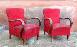 Pair of Art Deco Club Chairs.