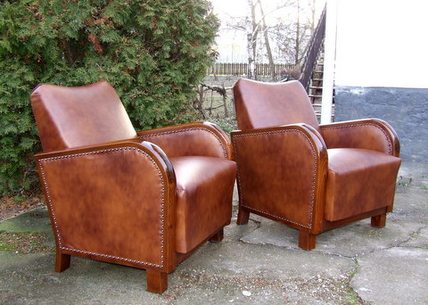 Art deco leather chair online