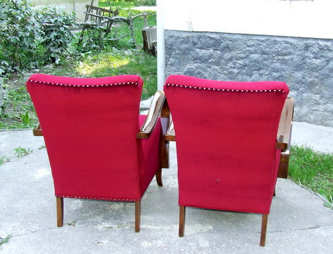 Art Deco club chairs.