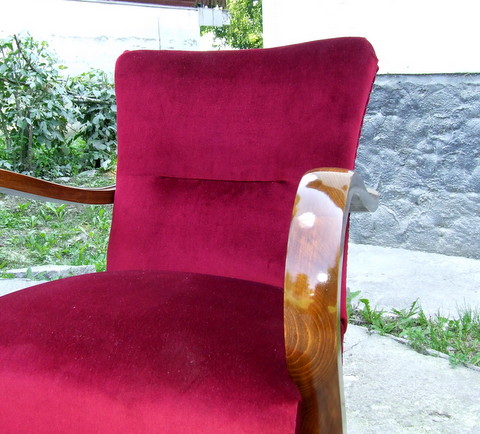 Art Deco walnut furniture.