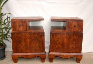 Art Deco bedside cabinets.